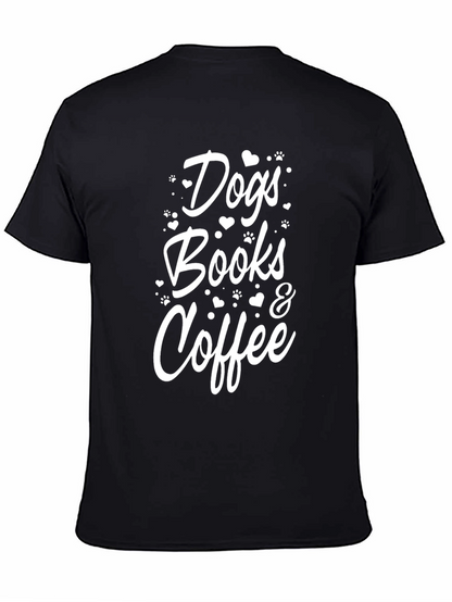 Dogs Books & Coffee Graphic Tee