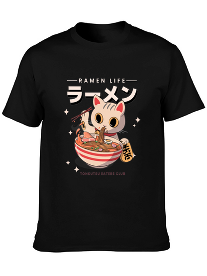 Ramen Cat T-Shirt - Tonkatsu Eaters Club