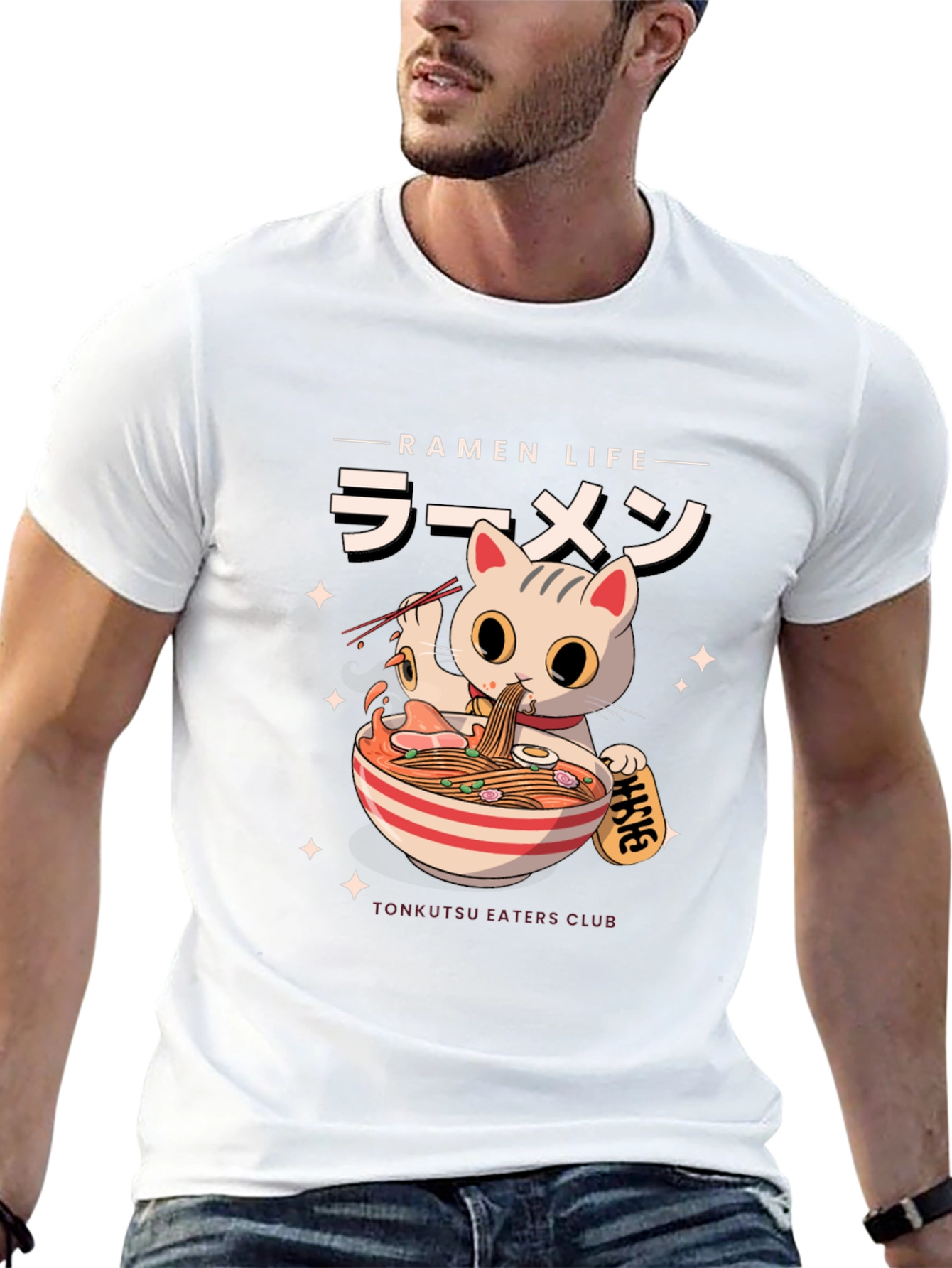 Ramen Cat T-Shirt - Tonkatsu Eaters Club