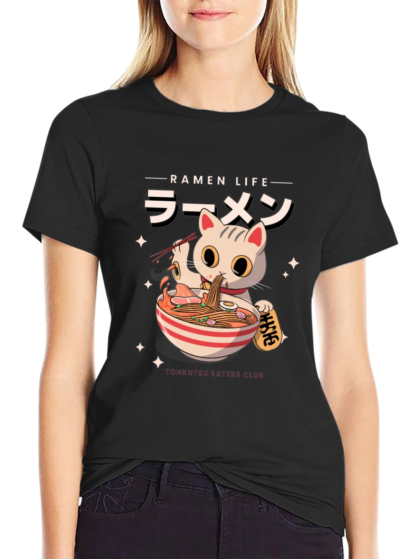 Ramen Cat T-Shirt - Tonkatsu Eaters Club