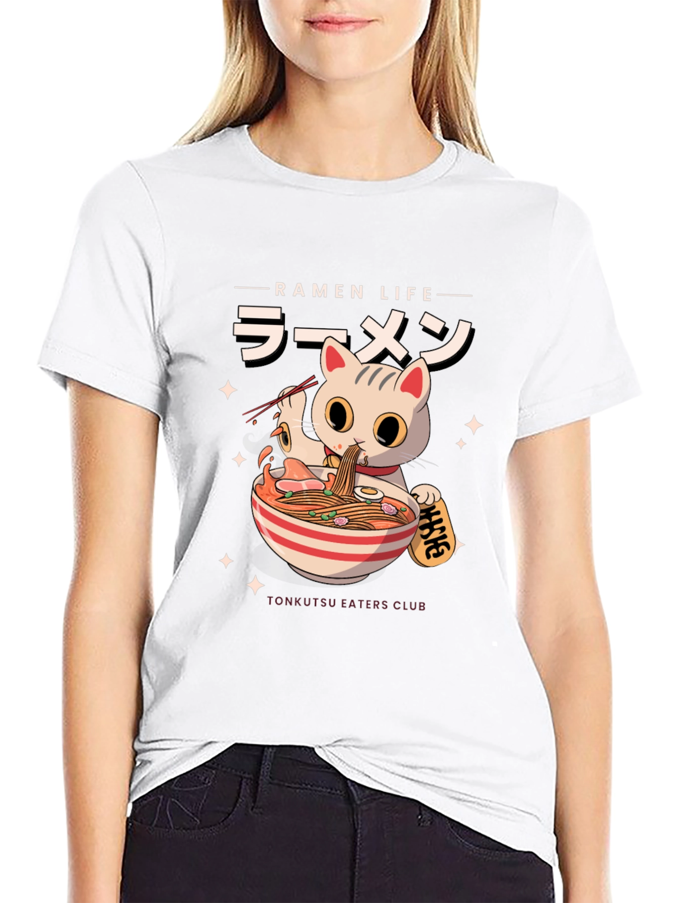 Ramen Cat T-Shirt - Tonkatsu Eaters Club