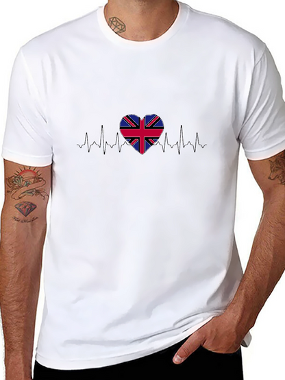 Union Jack Heartbeat Graphic T-Shirt