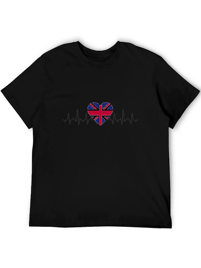 Union Jack Heartbeat Graphic T-Shirt