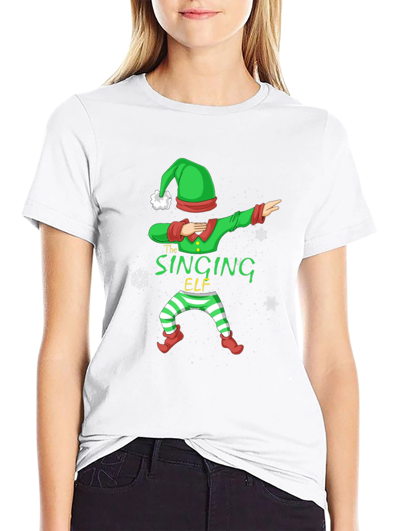 Singing Elf Dabbing Christmas T-Shirt