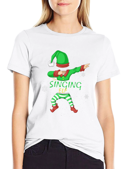Singing Elf Dabbing Christmas T-Shirt