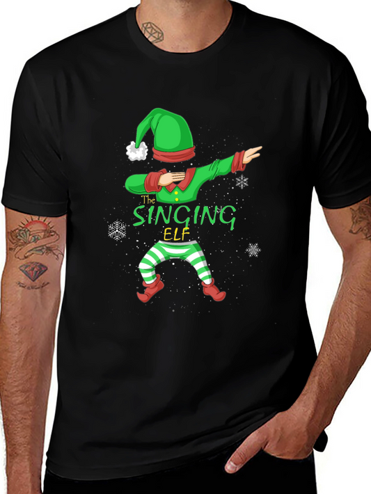 Singing Elf Dabbing Christmas T-Shirt