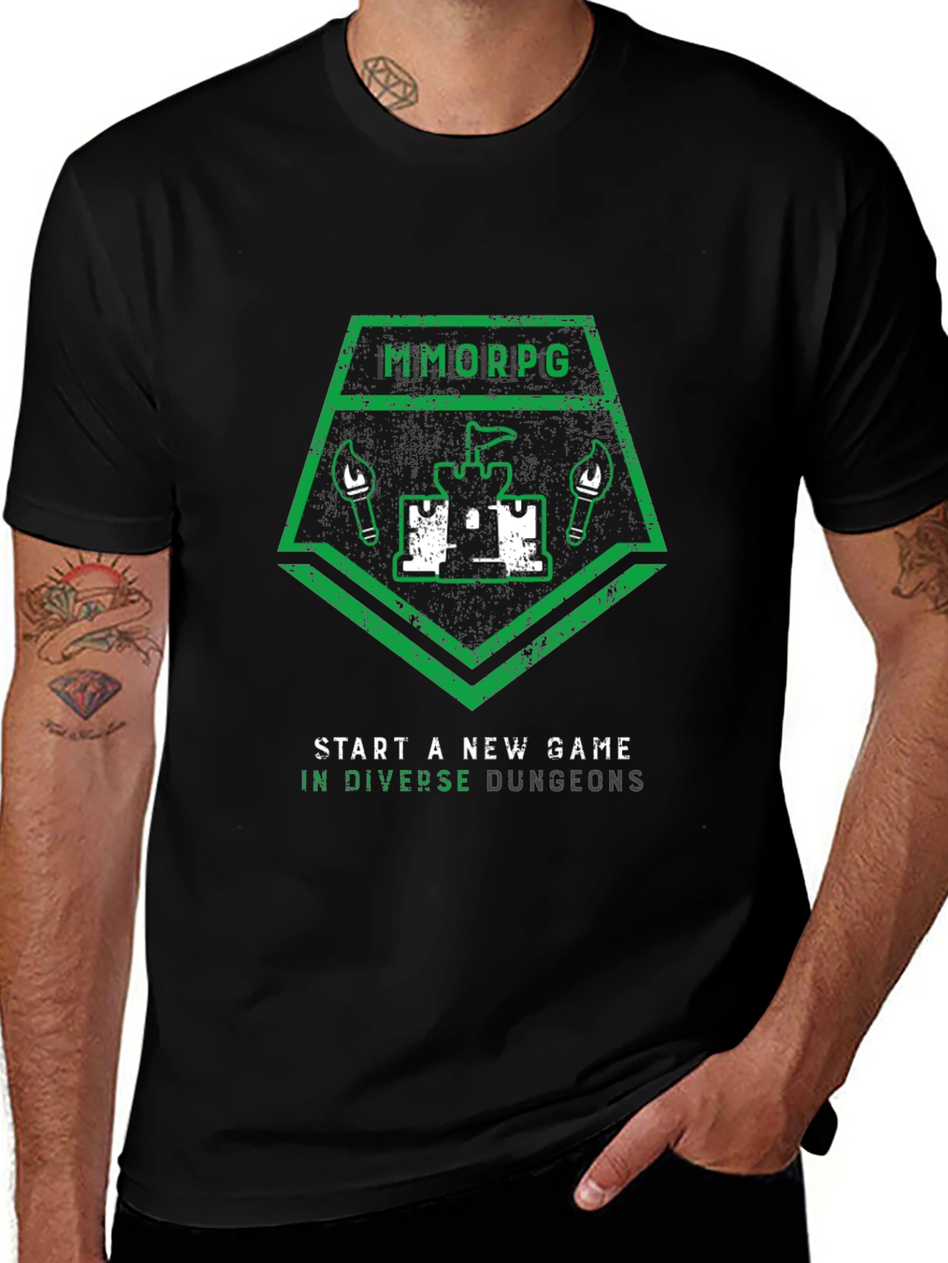 MMORPG Start a New Game Graphic T-Shirt