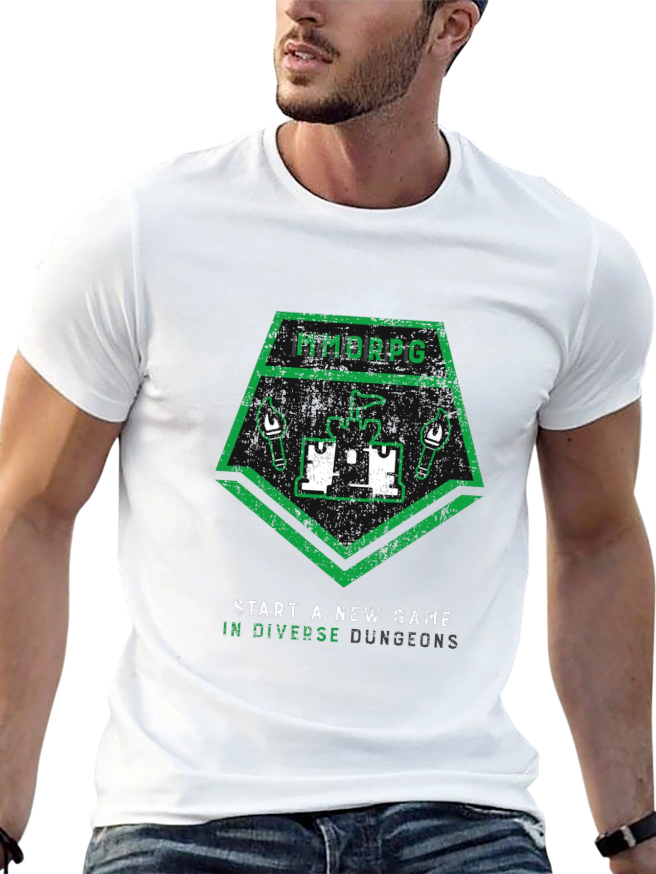 MMORPG Start a New Game Graphic T-Shirt