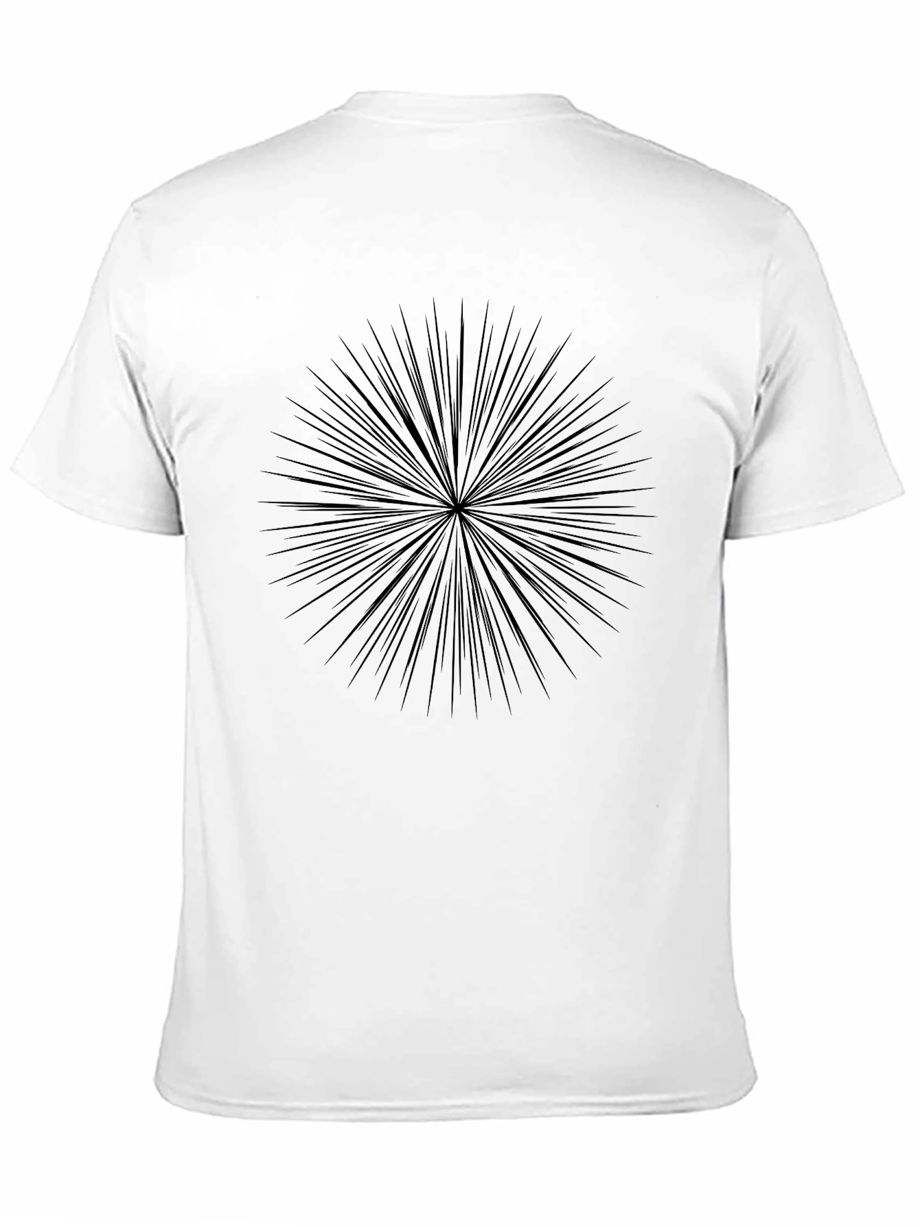 Geometric Burst Graphic Black T-Shirt