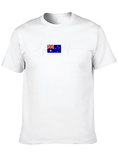 Australia Flag Heartbeat T-Shirt
