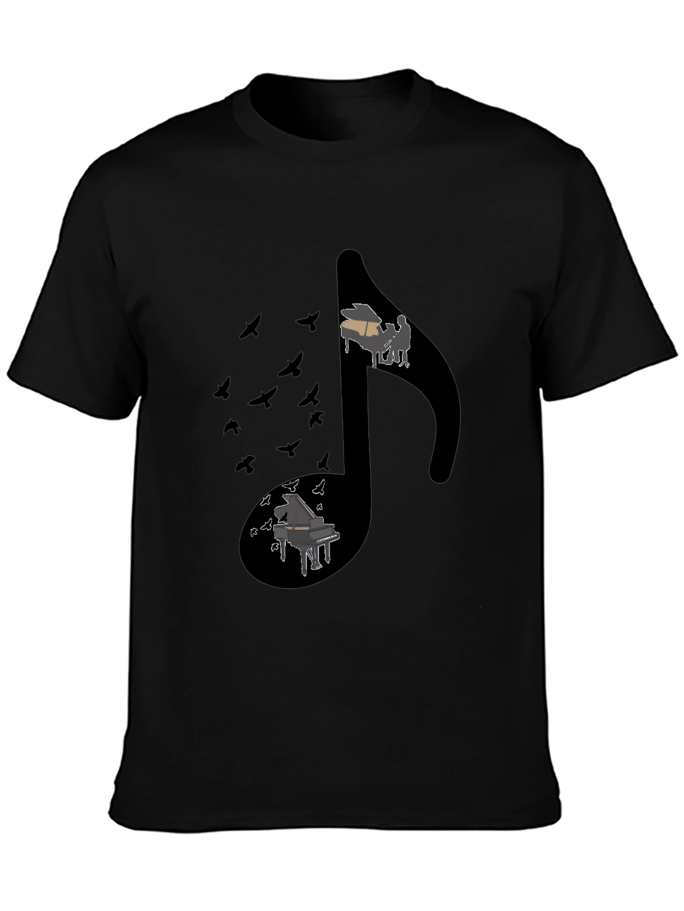 Musical Note Piano Graphic Tee