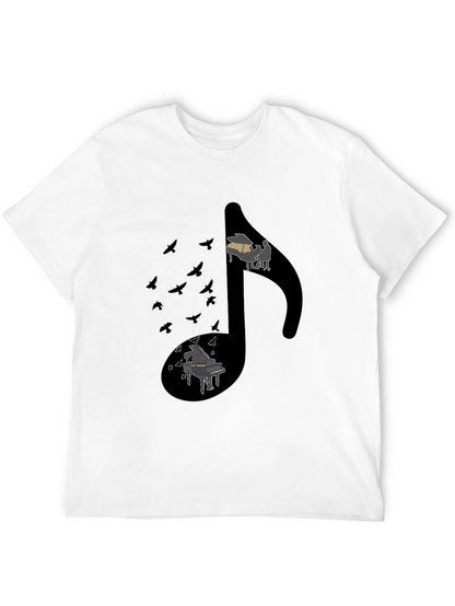 Musical Note Piano Graphic Tee