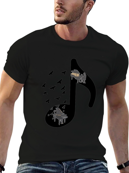 Musical Note Piano Graphic Tee