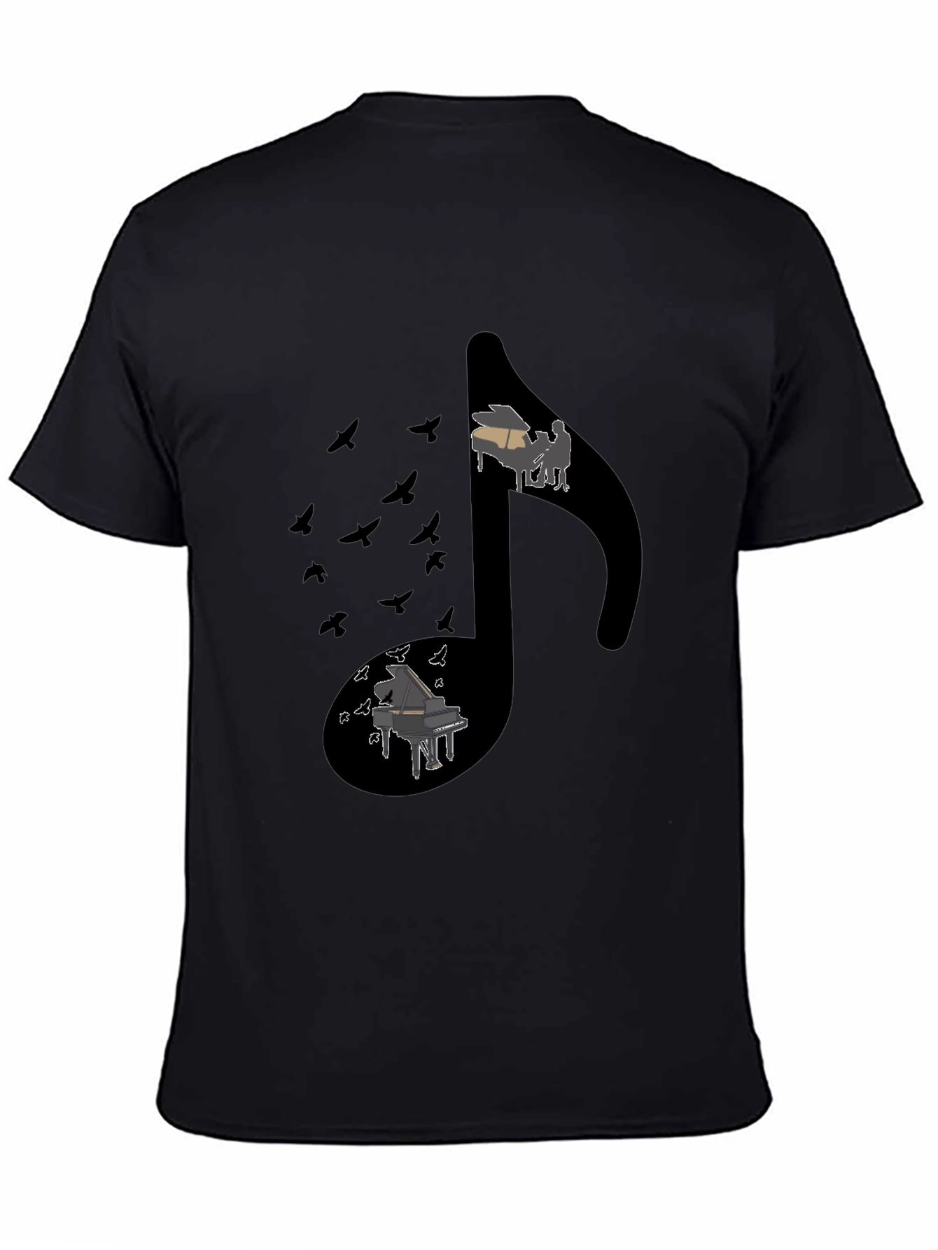 Musical Note Piano Graphic Tee