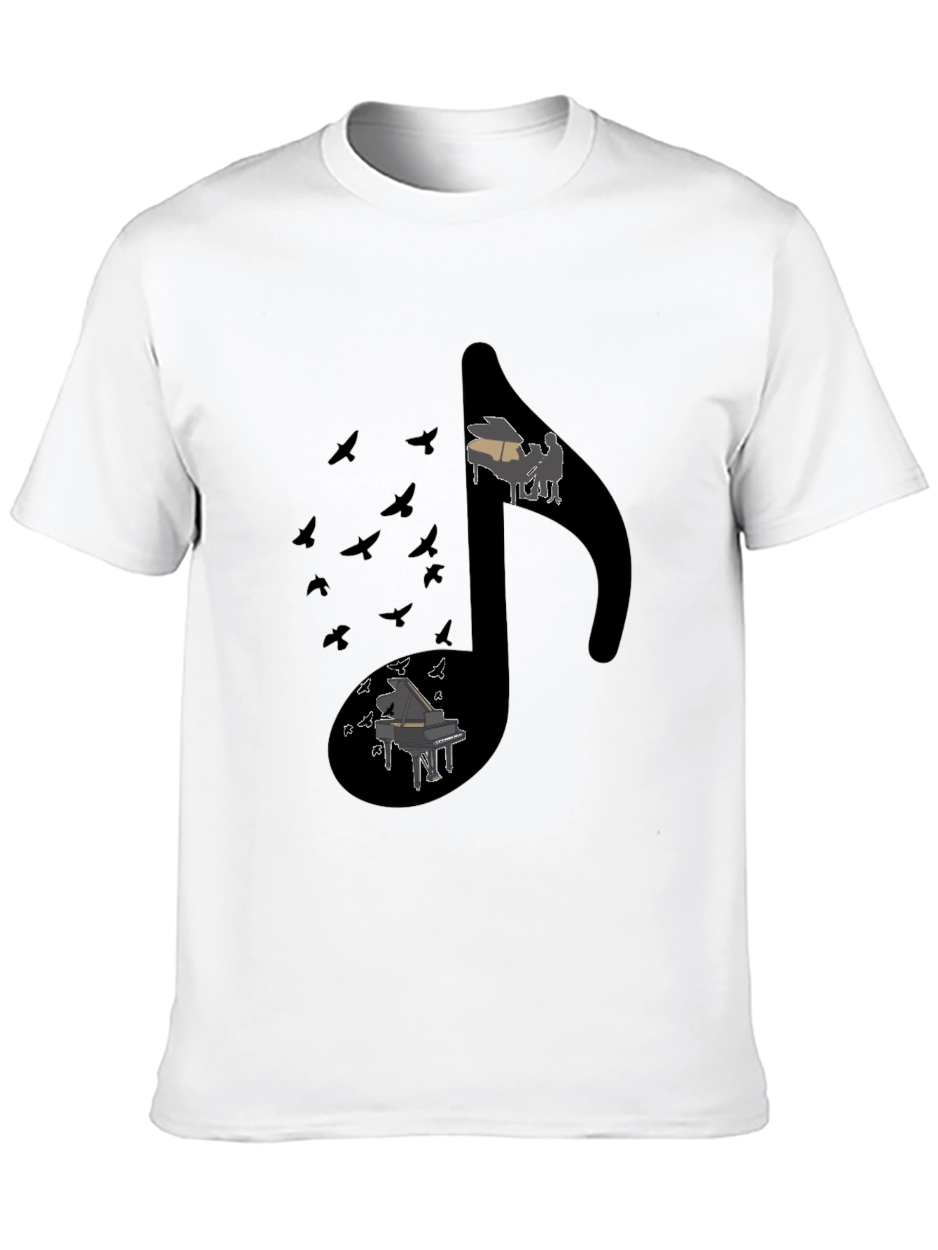 Musical Note Piano Graphic Tee