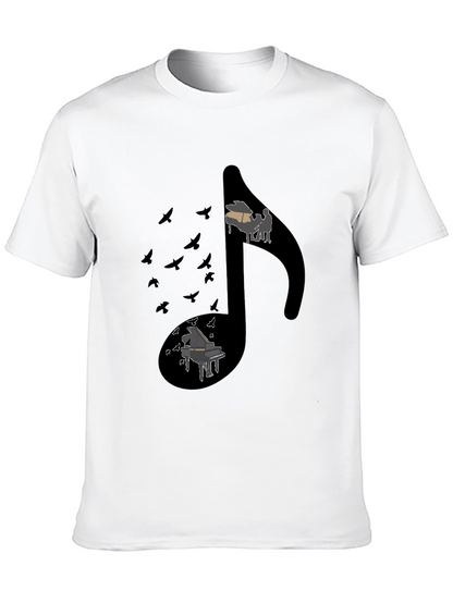 Musical Note Piano Graphic Tee
