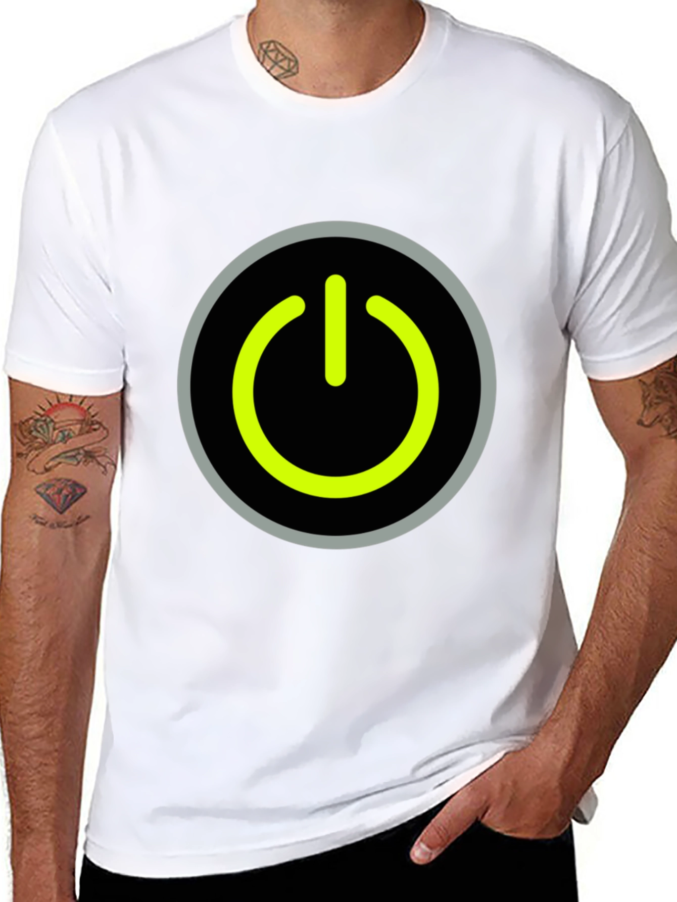 Power Button Graphic Tee - Black