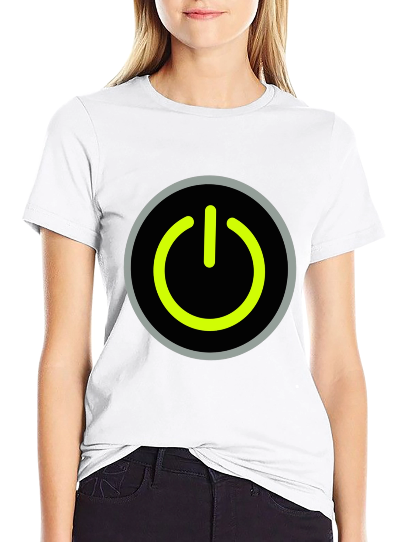 Power Button Graphic Tee - Black