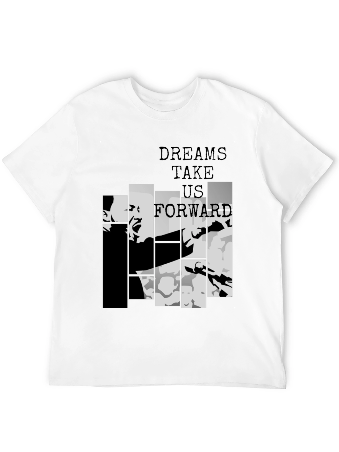 Dreams Take Us Forward Black Graphic Tee