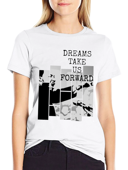 Dreams Take Us Forward Black Graphic Tee