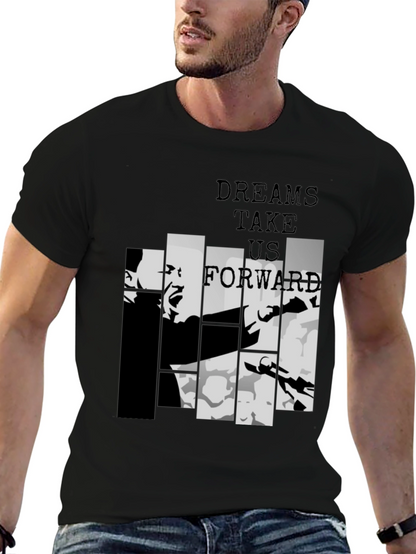 Dreams Take Us Forward Black Graphic Tee