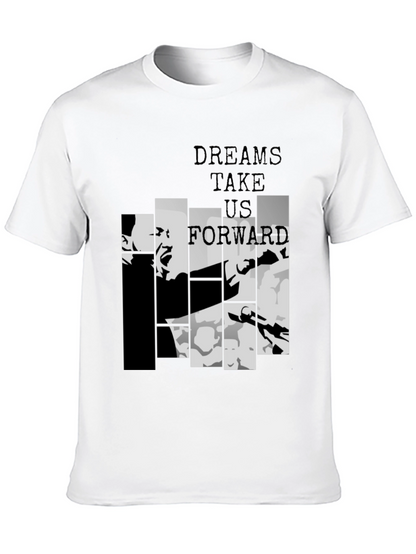 Dreams Take Us Forward Black Graphic Tee
