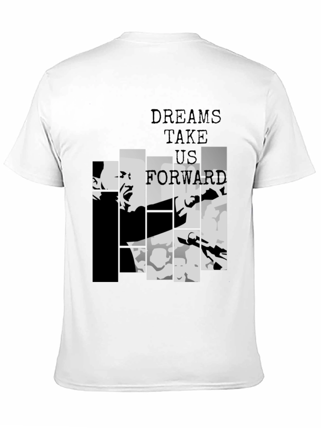 Dreams Take Us Forward Black Graphic Tee