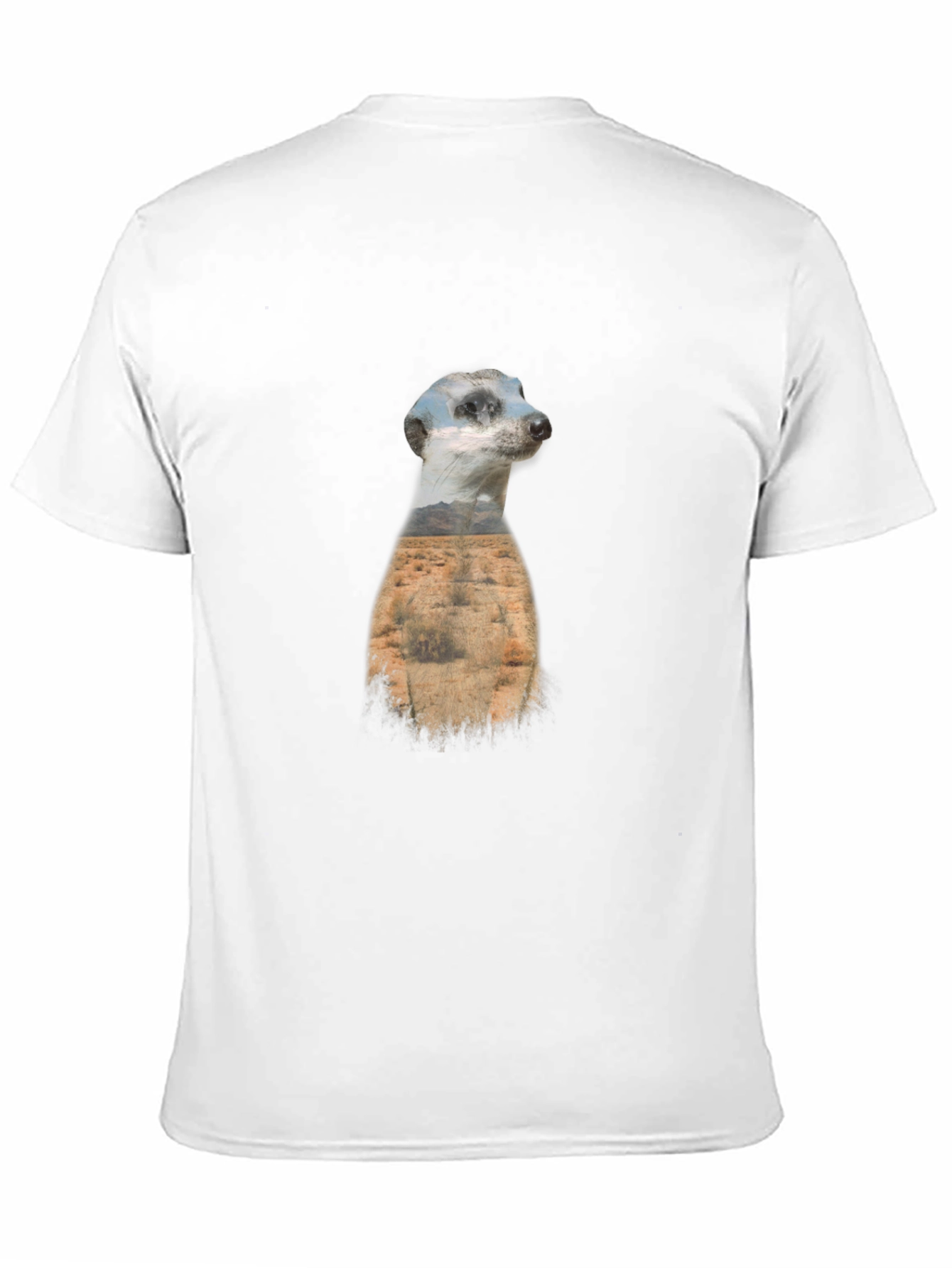 Meerkat Landscape Graphic Black T-Shirt