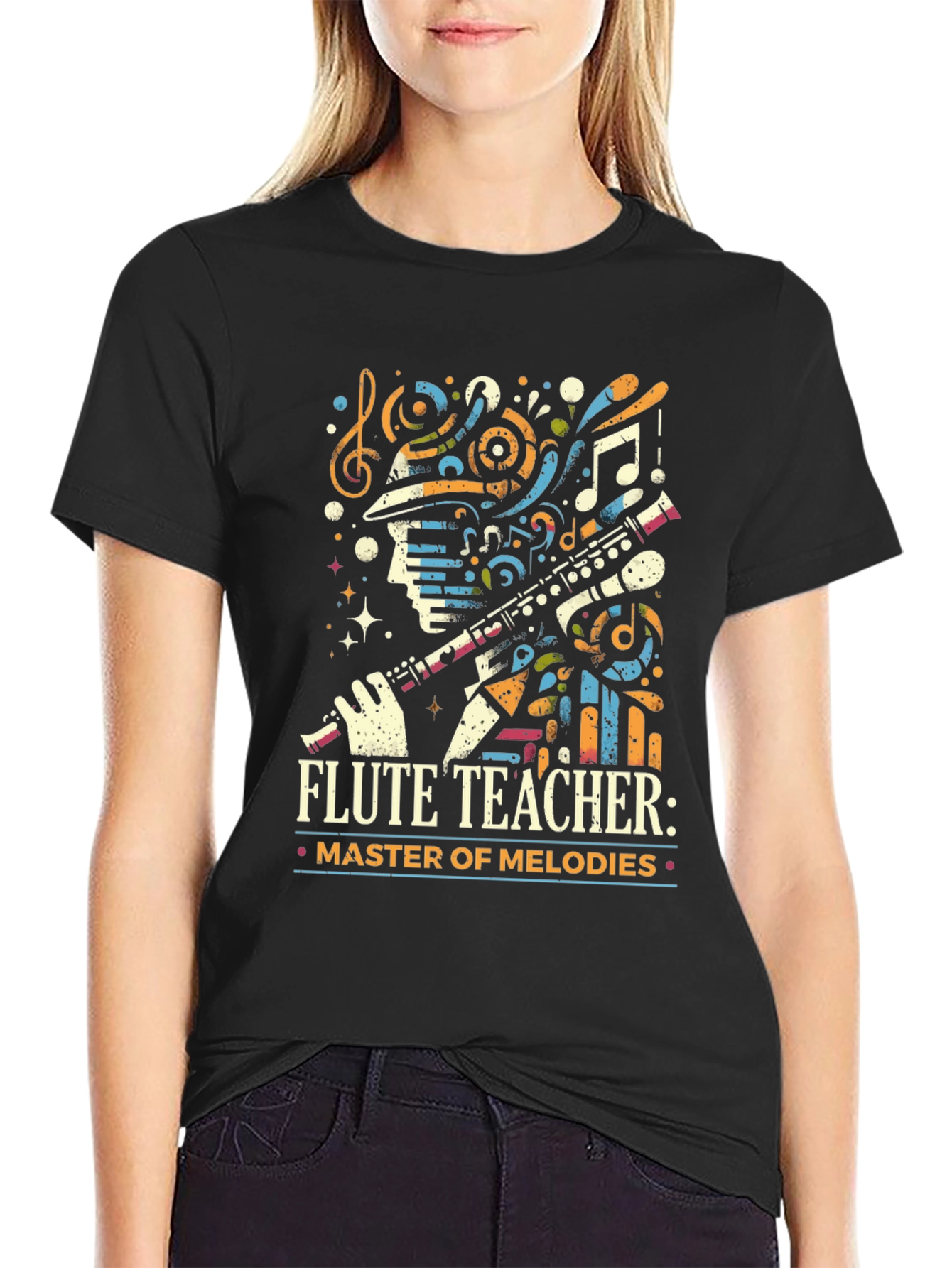 Flute Teacher T-Shirt - Master of Melodies Tee