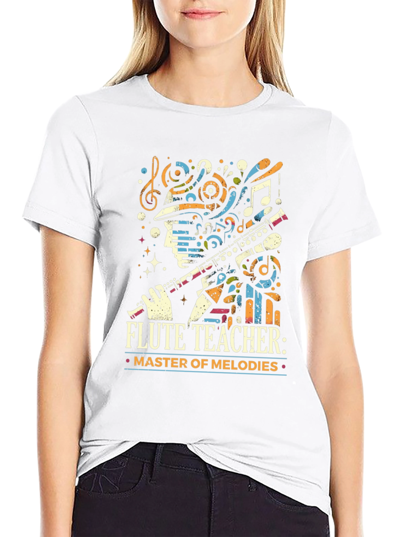 Flute Teacher T-Shirt - Master of Melodies Tee