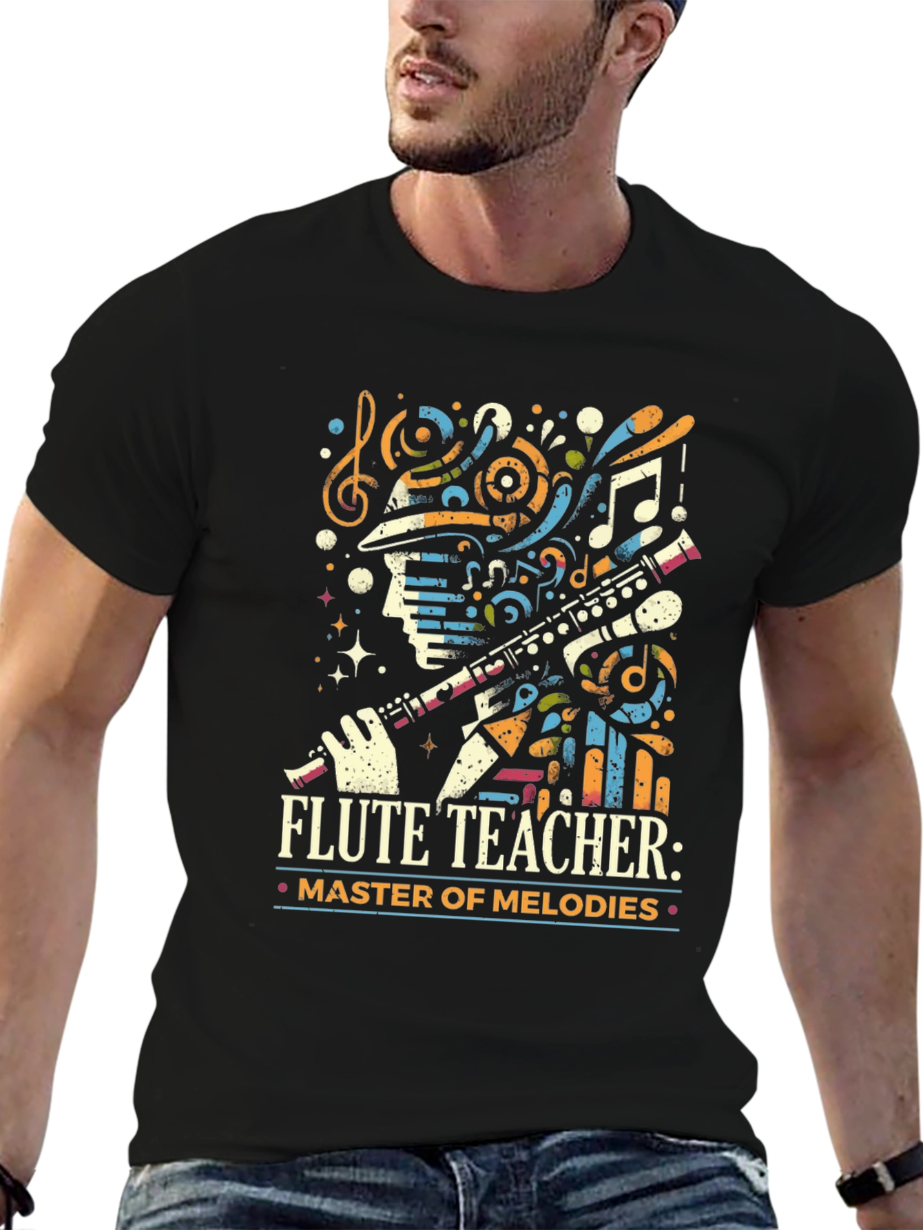 Flute Teacher T-Shirt - Master of Melodies Tee