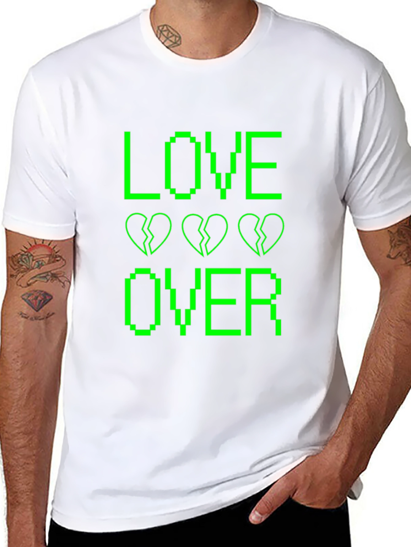 Love Over Black Graphic T-Shirt