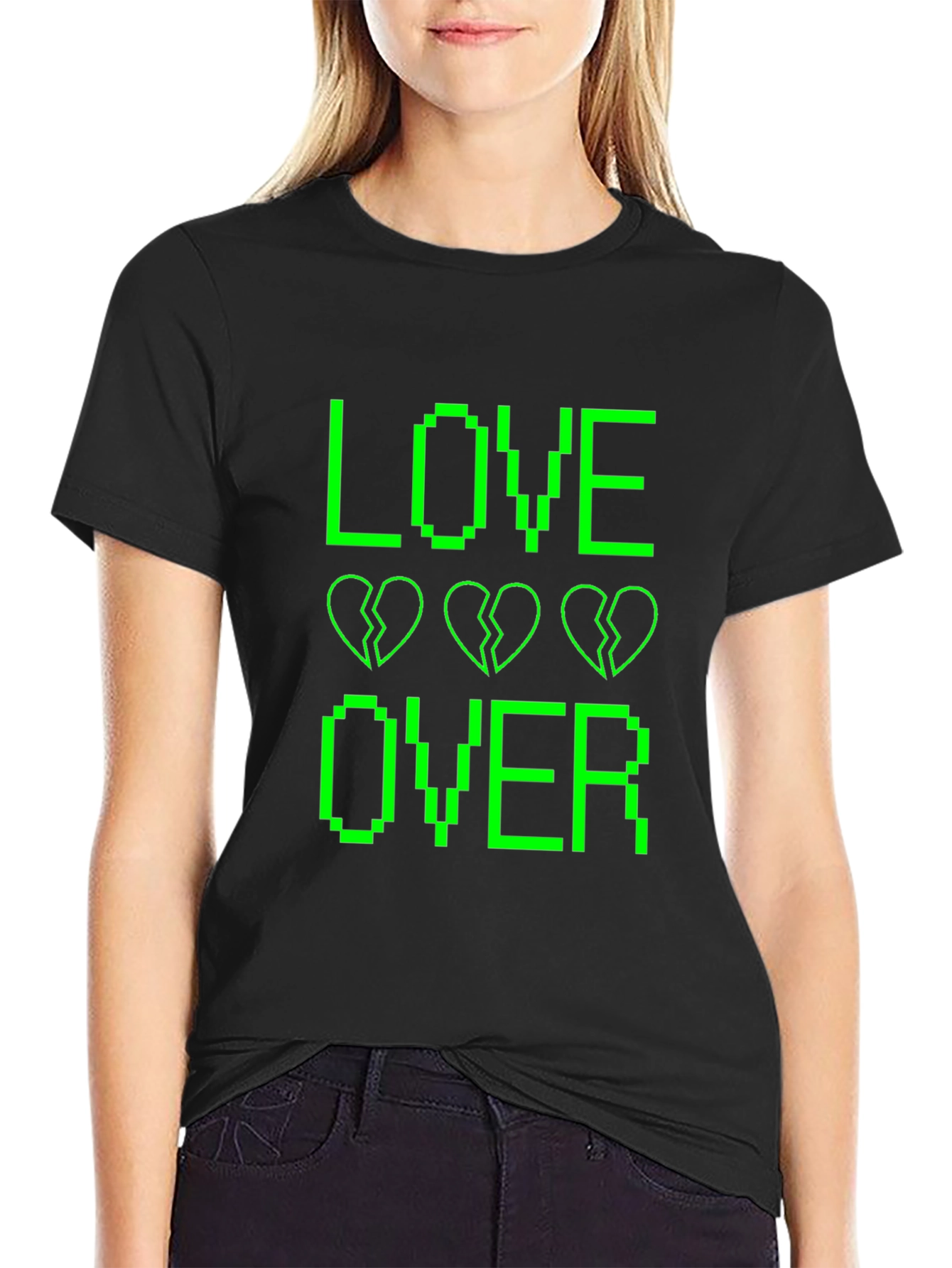 Love Over Black Graphic T-Shirt