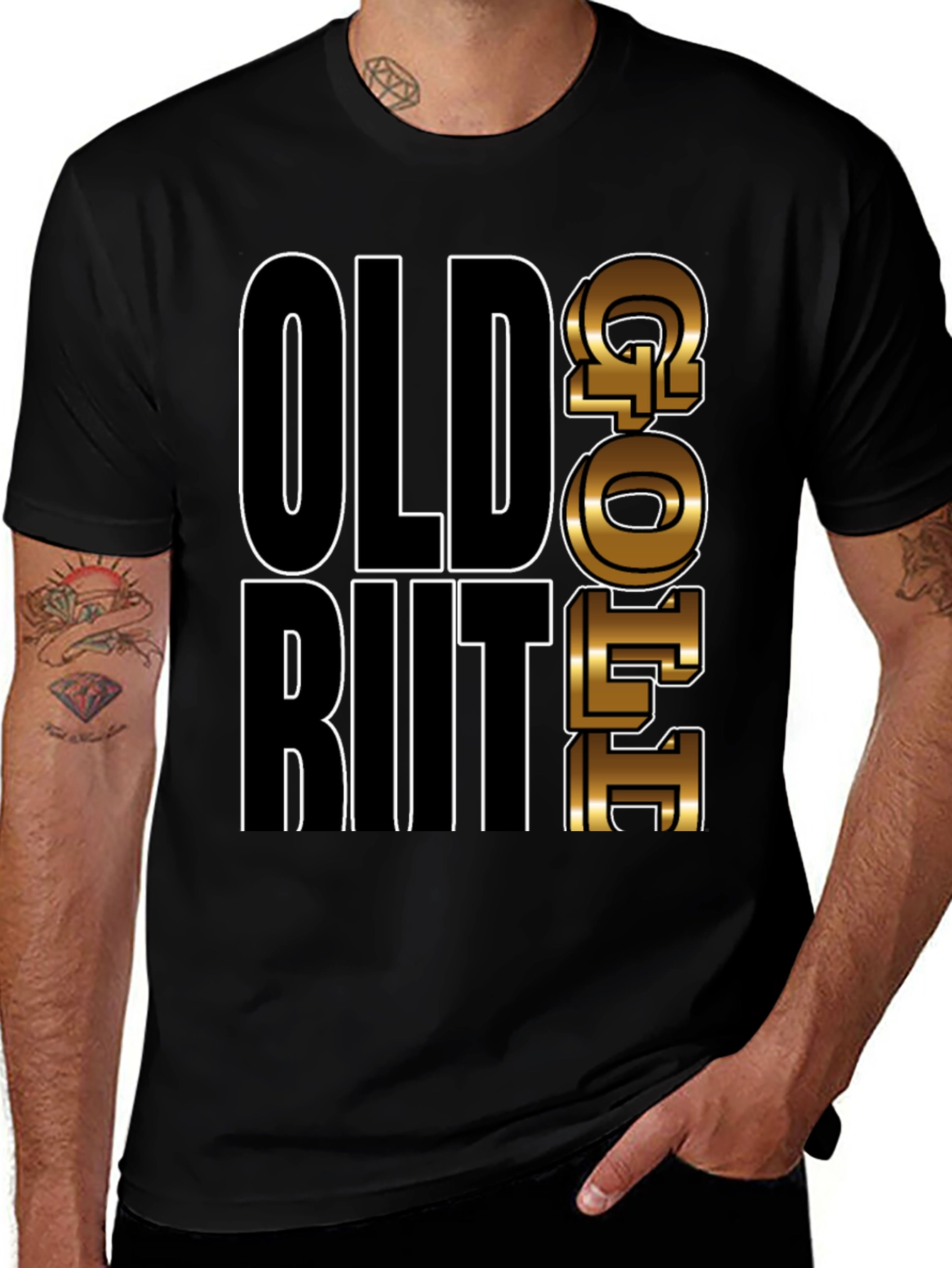 Old but Gold T-Shirt Mens Black Graphic Tee