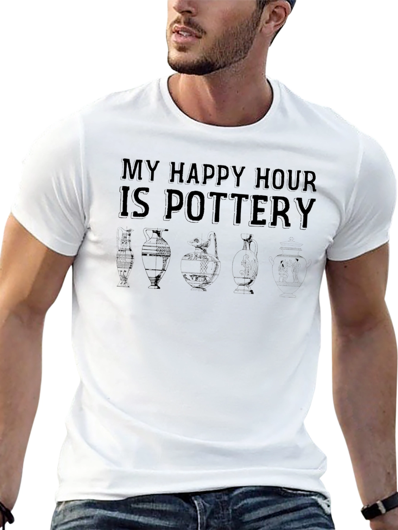 Pottery Happy Hour Black Graphic Tee