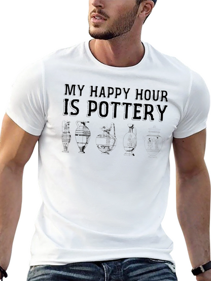 Pottery Happy Hour Black Graphic Tee