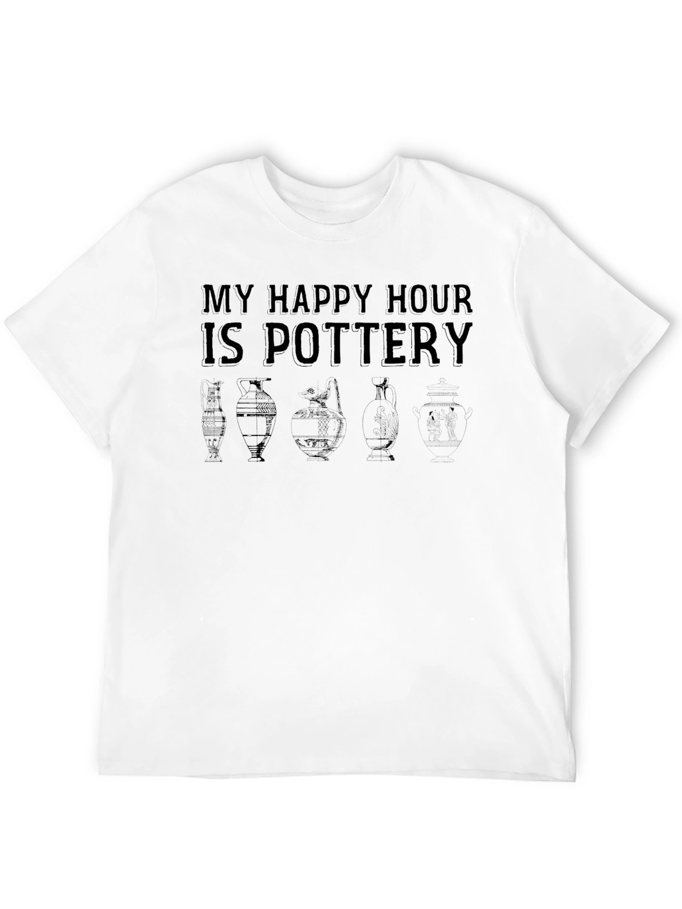 Pottery Happy Hour Black Graphic Tee