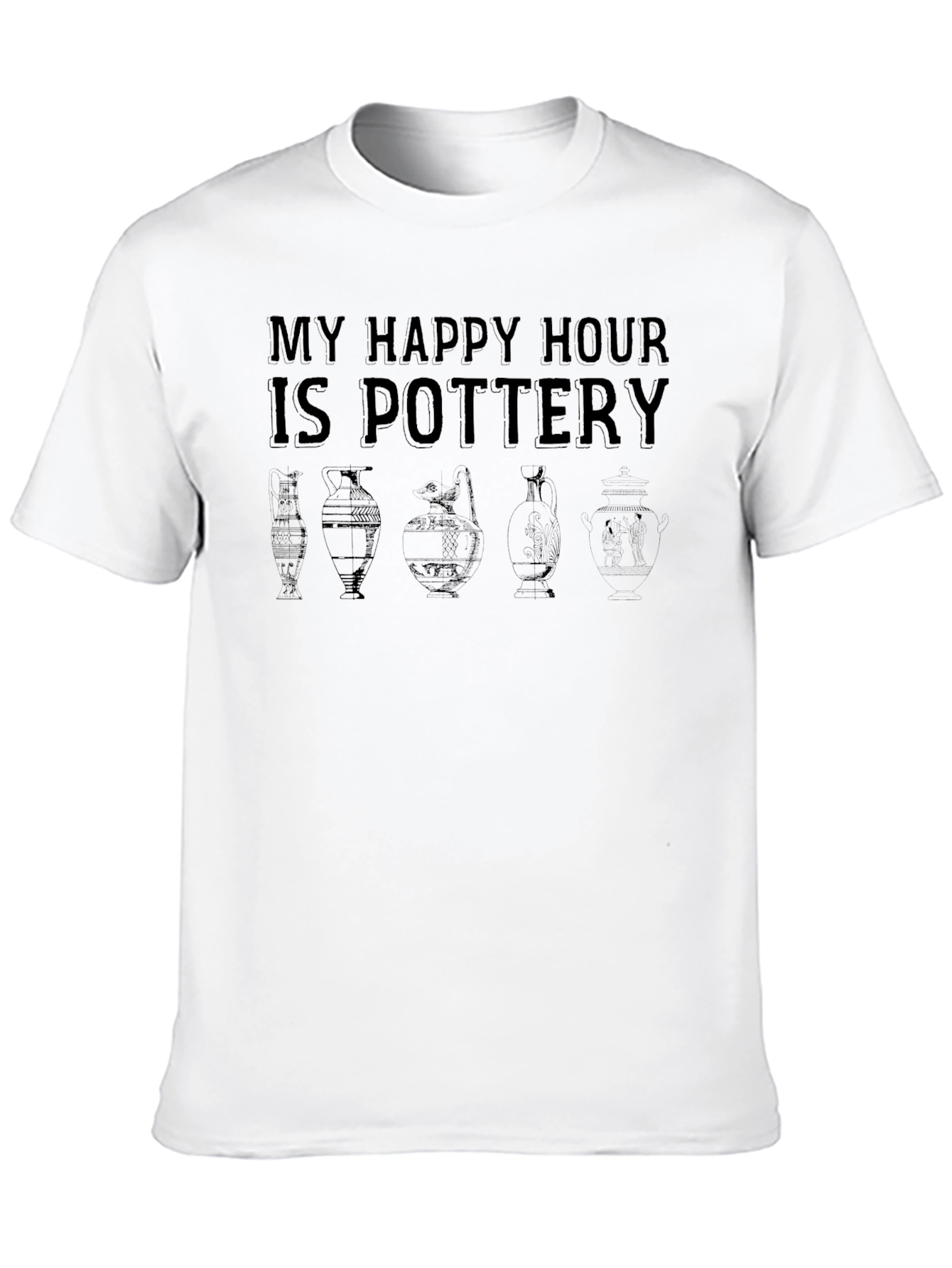 Pottery Happy Hour Black Graphic Tee