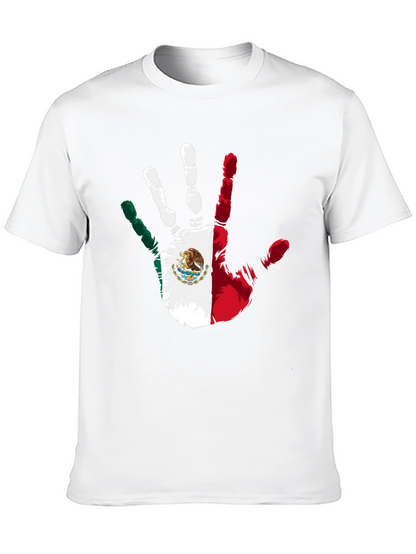 Mexican Pride Hand Print Black T-Shirt