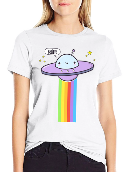 Believe UFO Rainbow T-Shirt