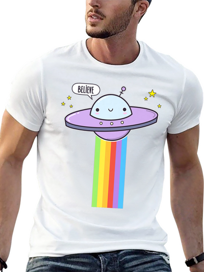 Believe UFO Rainbow T-Shirt