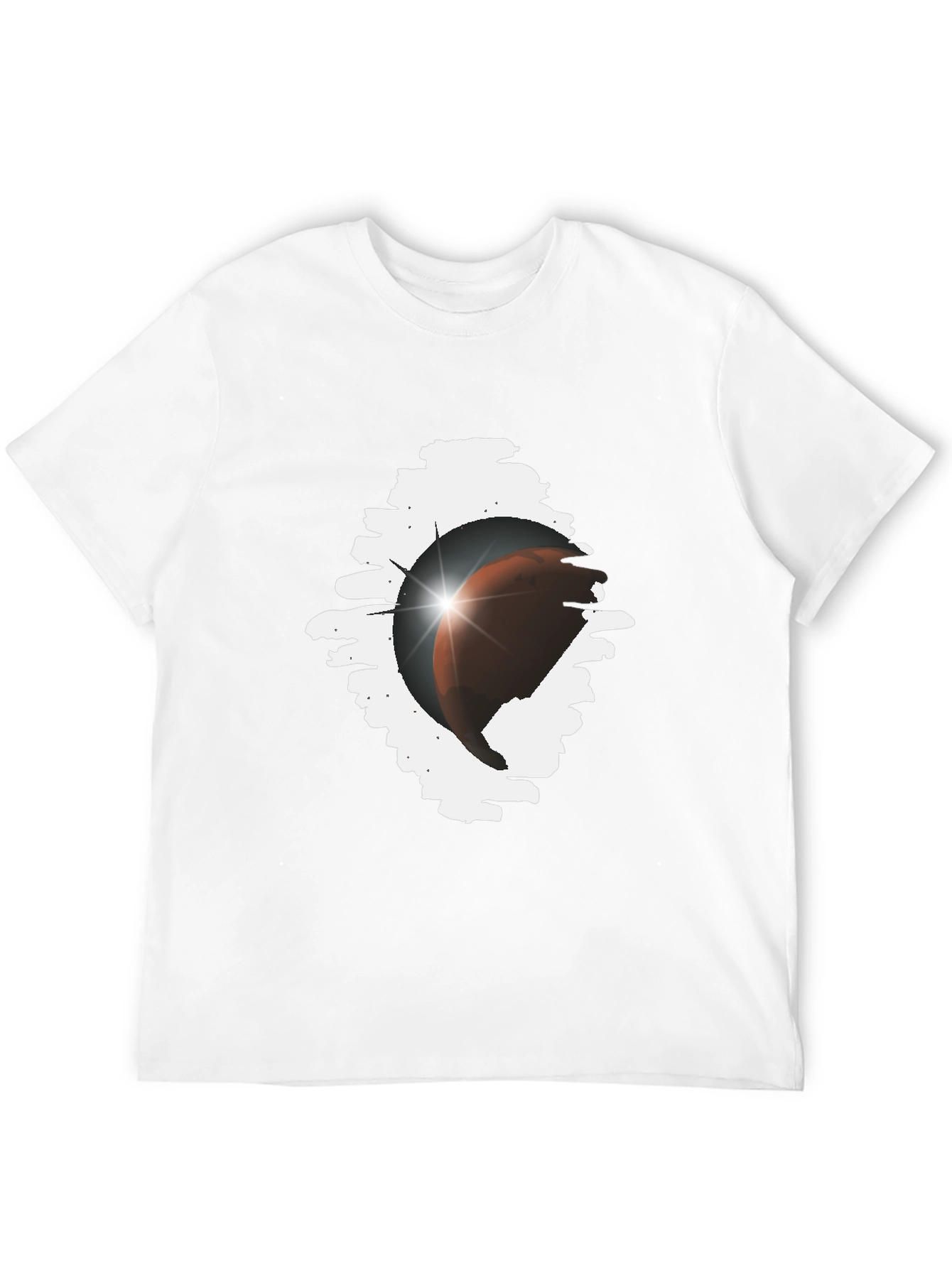 Eclipse Graphic Tee - Stylish Black Cotton Blend