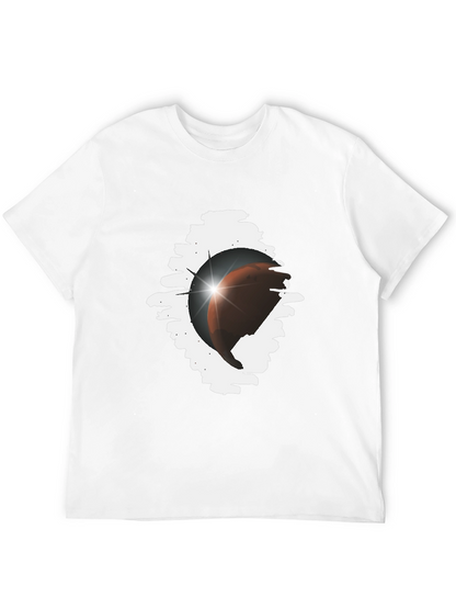 Eclipse Graphic Tee - Stylish Black Cotton Blend