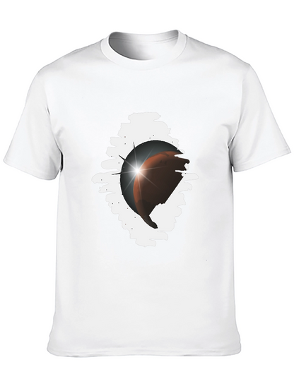 Eclipse Graphic Tee - Stylish Black Cotton Blend