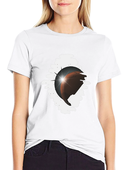 Eclipse Graphic Tee - Stylish Black Cotton Blend