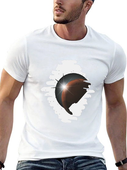 Eclipse Graphic Tee - Stylish Black Cotton Blend