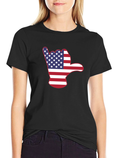 American Flag Shaka Hand T-Shirt