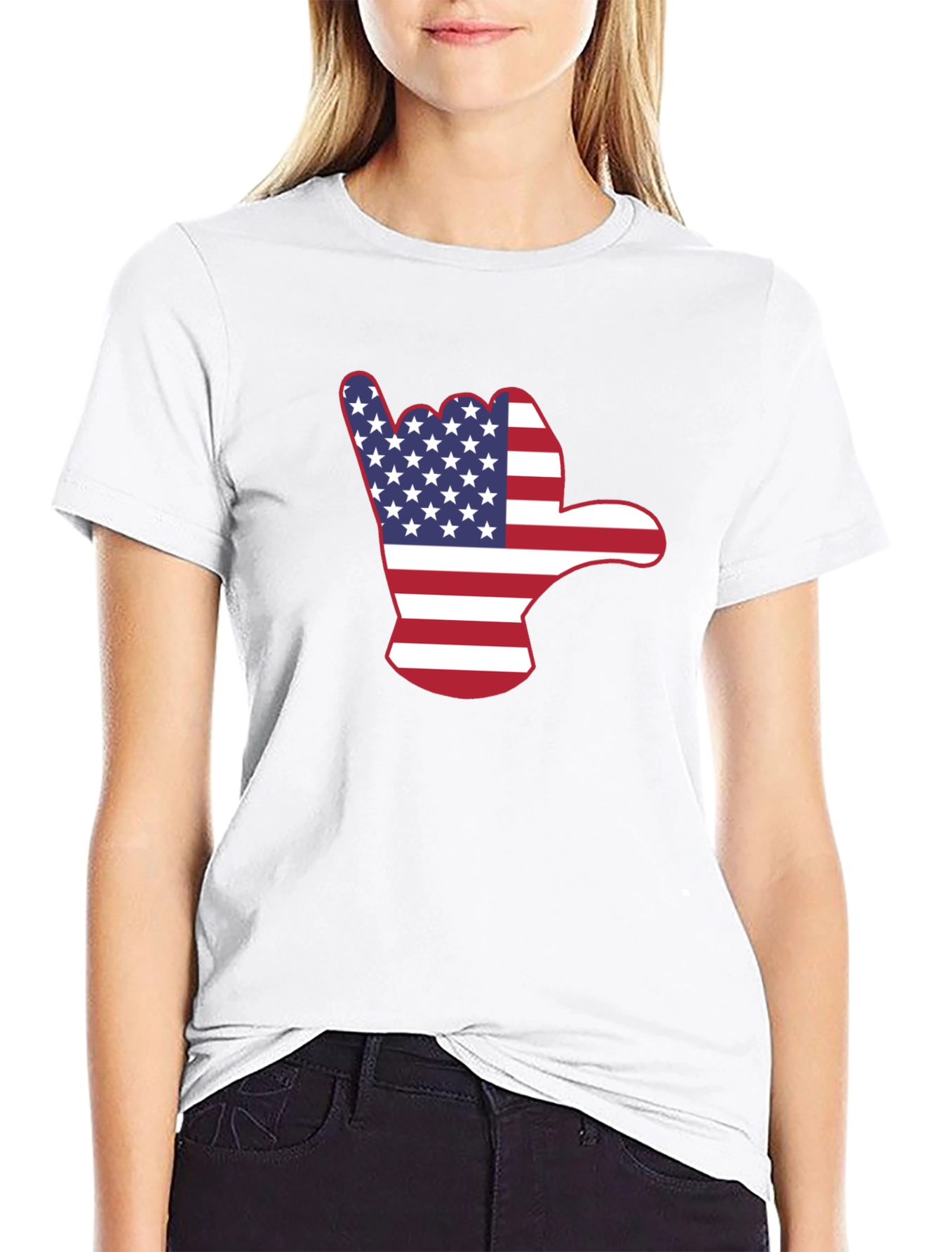 American Flag Shaka Hand T-Shirt