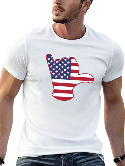 American Flag Shaka Hand T-Shirt