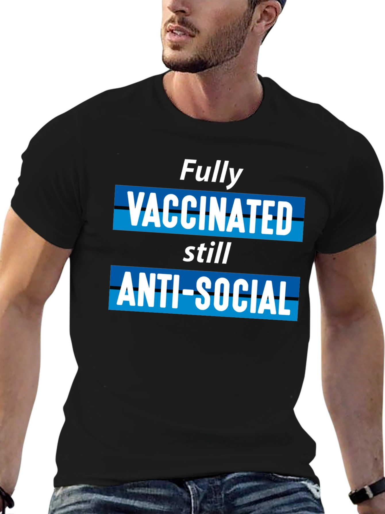 Fully Vaccinated Anti-Social Graphic T-Shirt